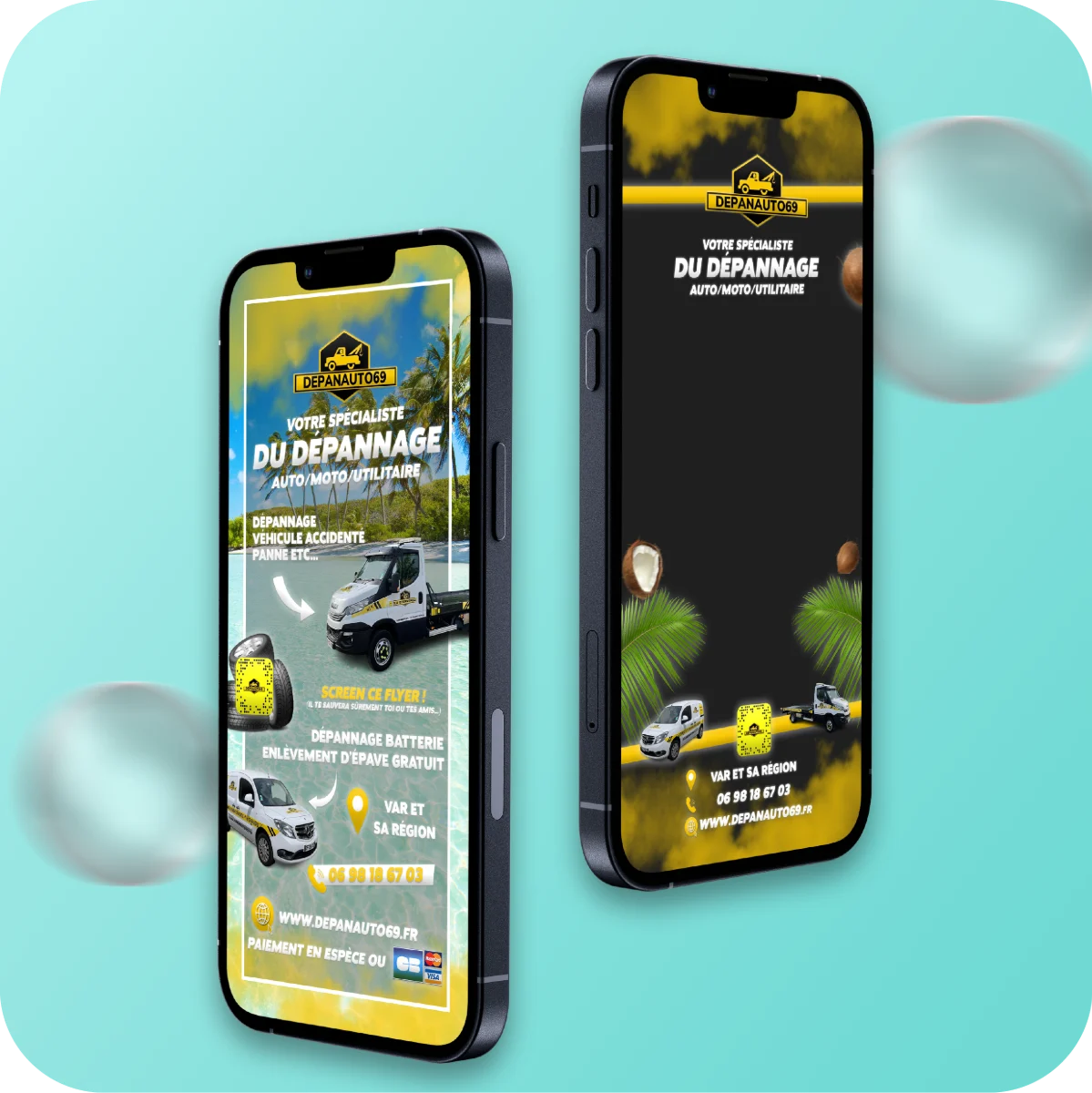 Depanauto — Flyer et filtre Snapchat en situation