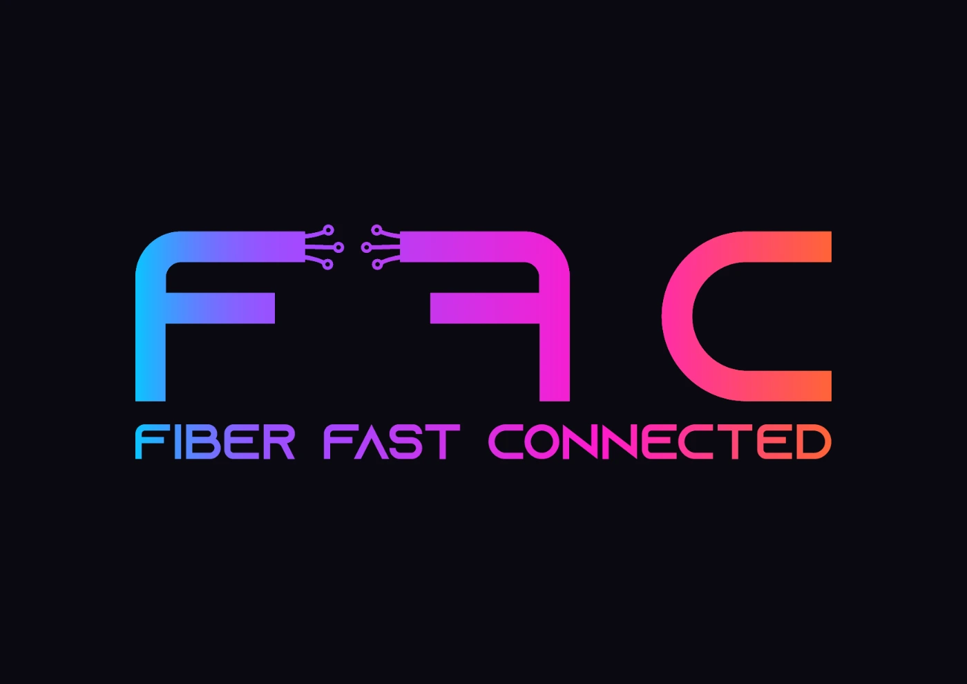 Fiber Fast Connected — Monogramme accompagné du nom complet